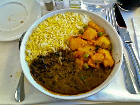 Air France - Hindu vegetarian dinner | Business class meal f… | Flickr