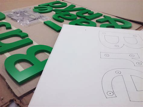 Custom acrylic letters and template ready for install. | Sign design ...