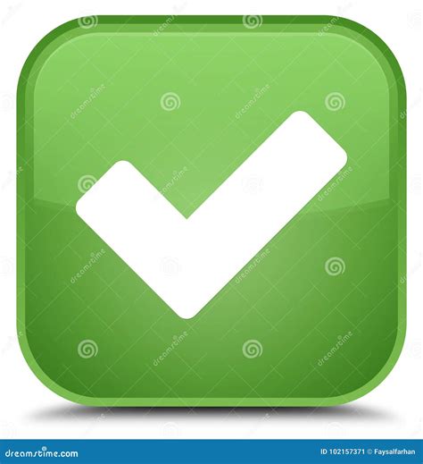 Validate Icon Special Soft Green Square Button Stock Illustration - Illustration of mark ...