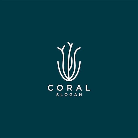 Premium Vector | Coral logo design icon vector