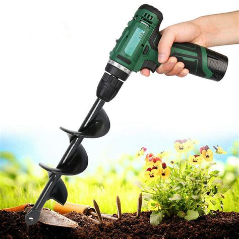 3 Size Hard Soil Earth Auger Drill Bit Powered Soil Digger Digging Tool ...