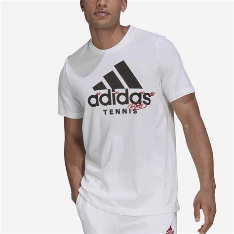 Adidas Tennis Graphic Logo, Padel- och tennis T-shirt herr Blå M - Elgiganten