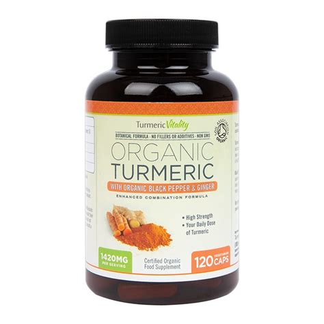 Turmeric Vitality Organic Turmeric with Organic Black Pepper & Ginger 120 Capsules | Holland ...