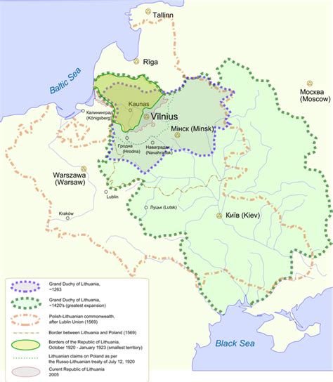 The many Borders of Lithuania | Lithuania, Map, History subject