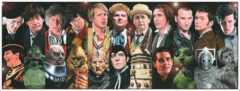 Doctor Who-Drs + Enemies by caldwellart on DeviantArt