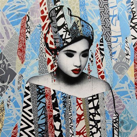 HUSH paints striking colorful images of the female form | Mixed media ...