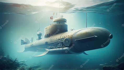 Premium Photo | Modern war submarine