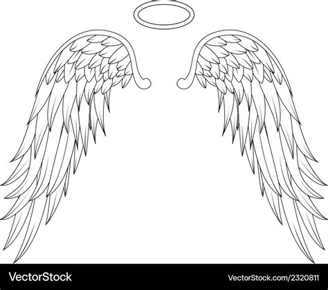 Wings angel tattoo design Royalty Free Vector Image