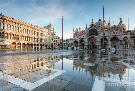 St Mark's square at sunrise, Venice, Italy Photograph by Matteo Colombo - Pixels