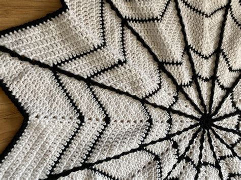 42 inch crochet spider web blanket