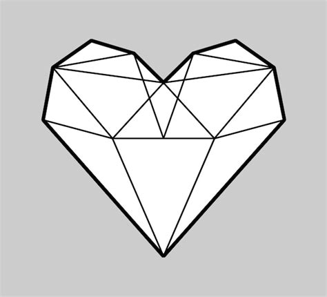 Premium Vector | Diamond in the shape of a heart