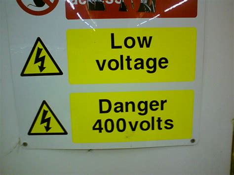 Low voltage danger | and a high voltage danger Victoria Stat ...