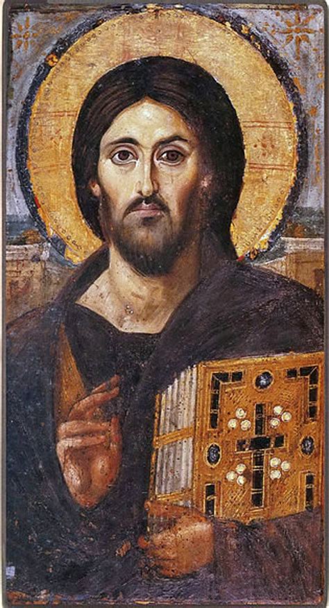 Sinai orthodox icon. Jesus Christ Pantocrator. Orthodox