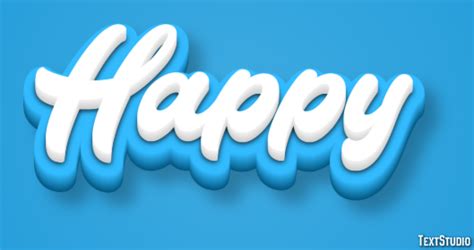 Happy Text Effect and Logo Design Word