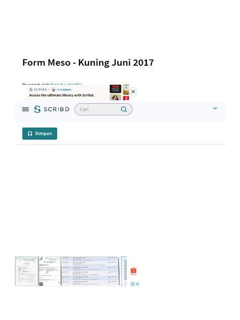 Form Meso - Kuning Juni 2017 - PDF | PDF