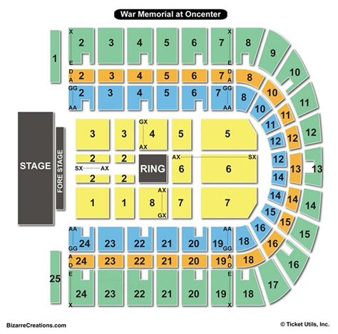 War Memorial Stadium Seating Chart