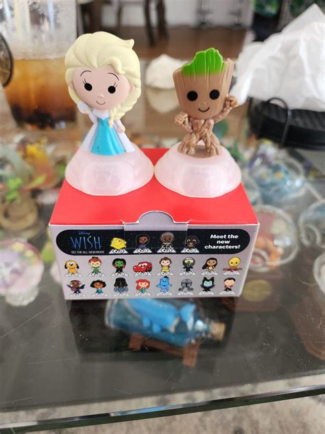 Disney 100 New McDonald’s Toy 2023 Elsa And Groot Collectible Figurines ...