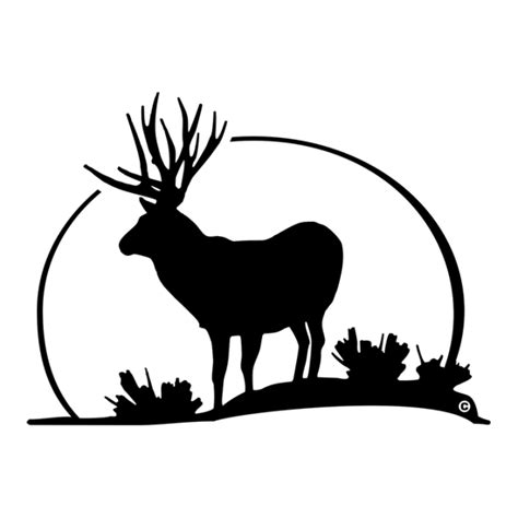 Silhouette Mule Deer Window Decal