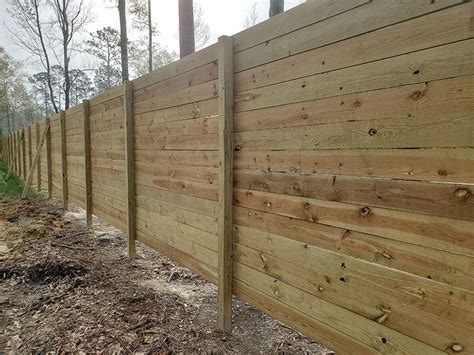 Rough Cut Horizontal Privacy Fence | Heart Pine Floors | Southern Pine