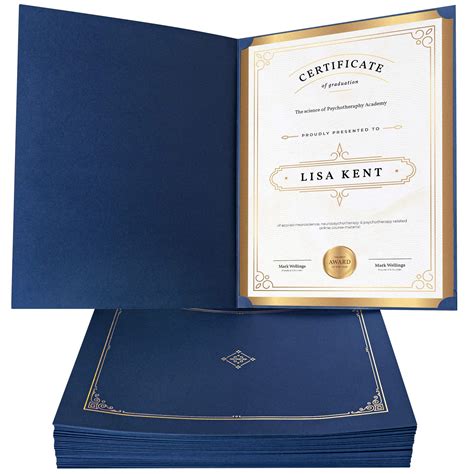 Buy (30 Count) Navy Blue Certificate Holders 8.5 x 11 - Diploma Cover ...