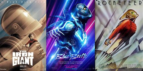 The new Blue Beetle poster side-by-side with it's inspiration The ...