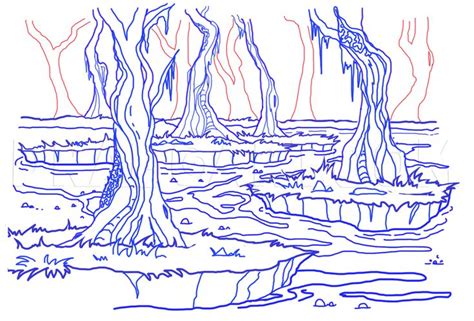 How To Draw A Swamp, Draw Swamps, Step by Step, Drawing Guide, by Papaya_Pig | dragoart.com ...