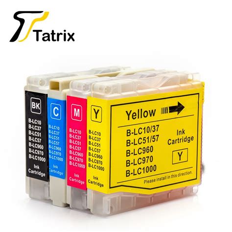 4X For Brother LC10 LC37 LC51 LC960 LC970 LC1000 Compatible Ink Cartridge For Brother DCP-130C ...