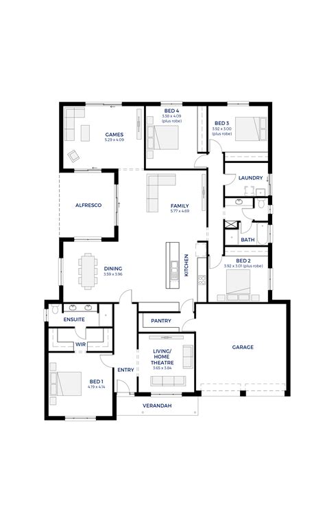 Family_Dorchester Alfresco_Example of standard floorplan - Eden Wells