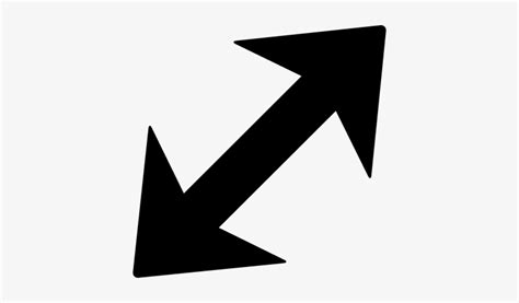 Double Black Arrow In Diagonal Vector - Double Arrow Vector Png Transparent PNG - 400x400 - Free ...