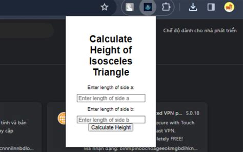 Calculate Height of Isosceles Triangle for Google Chrome - Extension ...