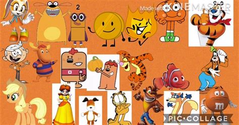 Famous Orange Cartoon Characters