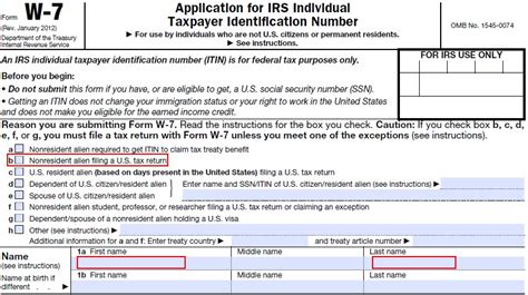 大可財經週報: ITIN碼的申請(Applying for Individual Taxpayer Identification Number)--Form W-7表格填寫