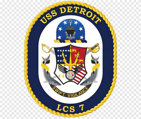 Uss detroit (lcs-7) dom-class nave de combate litoral marina de los estados unidos, emblema ...