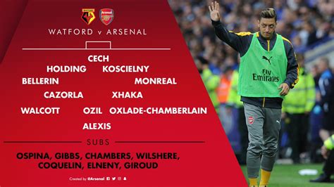 Watford vs Arsenal teams confirmed - ITV News