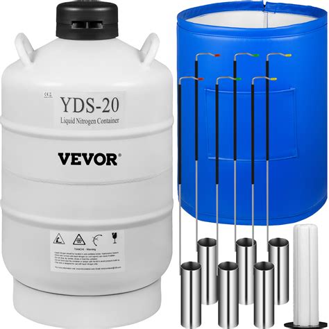 VEVOR VEVOR 20L Liquid Nitrogen Container Cryogenic Container LN2 Tank ...