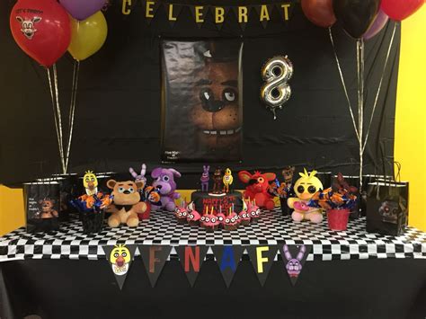 FNAF ( Five Nights At Freddys ) theme birthday decor. I did this for my ...