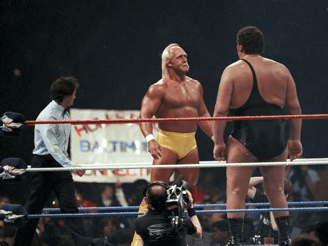 Hulk Hogan vs. André the Giant which set a US record for ticket sales, PPV revenue, & largest ...