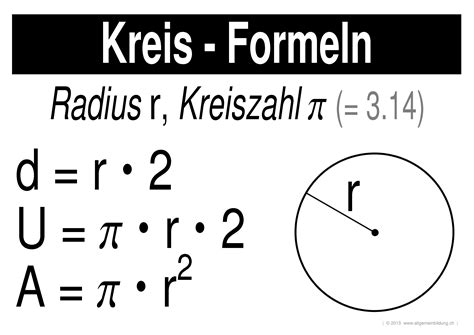 Kreis Formeln | gratis Mathematik/Geometrie-Lernplakat Wissens-Poster | 8500 kostenlose ...