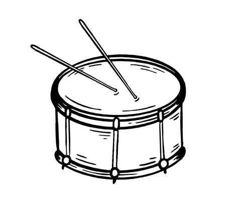 Drum Clip Art Black And White