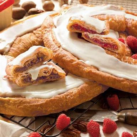 Danish Kringle - Set of 2, Pecan and Raspberry Flavors