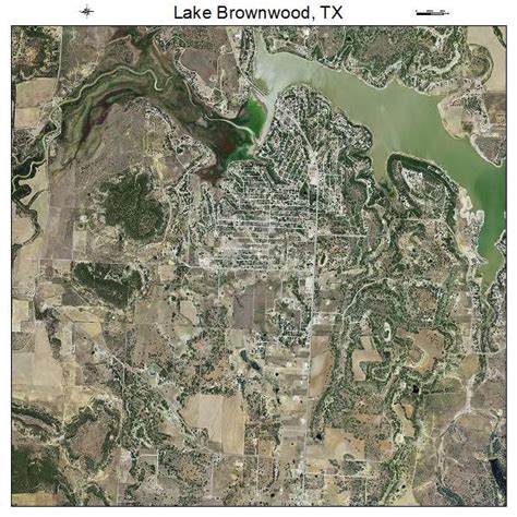 Aerial Photography Map of Lake Brownwood, TX Texas