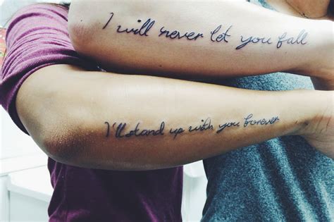 Best friend tattoos The red jumpsuit apparatus lyric tattoo Bff Tattoos ...