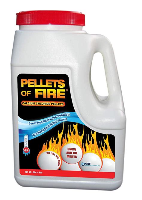 Pellets Of Fire Snow and Ice Melter 9lb Jug - Calcium Chloride Pellets ...