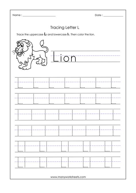 Free Letter L Worksheet