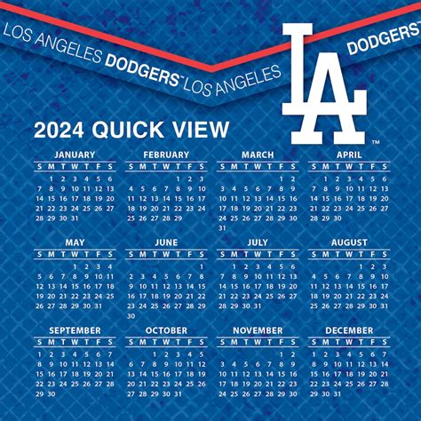 Los Angeles Dodgers Schedule 2024 Printable - Merle Stevana