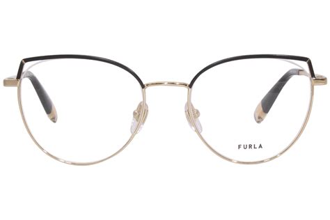 Furla VFU585 Eyeglasses Women's Semi Rim Cat Eye | EyeSpecs.com