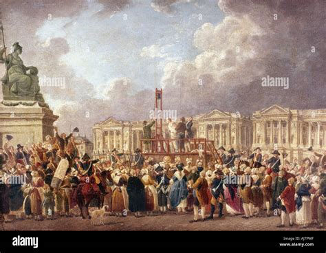 Execution by Guillotine in Paris during the French Revolution 1790s Stock Photo: 8371230 - Alamy