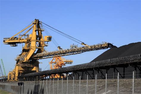 Coal Conveyor Belt stock photo. Image of conveyor, copy - 15123218