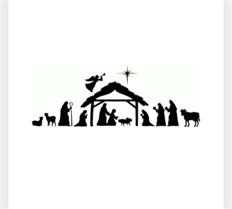 Nativity Scene Silhouette Printable - Printable Word Searches