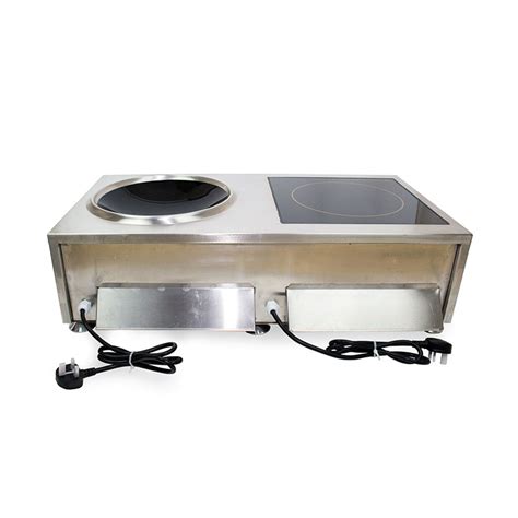 Portable Double Burner Induction Cooktop with Wok | Lestov Cooker